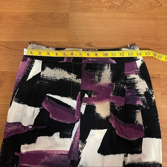 MAX MARA weekend line cotton purple geometric patterned midi skirt - Picture 6 of 9